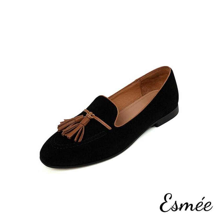 Shoes Esmée | Suede Loafers With Leather Tassels