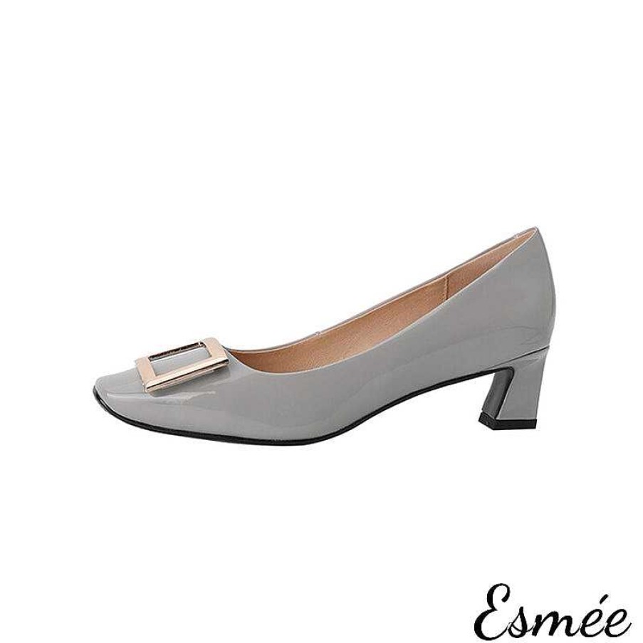 Shoes Esmée | Patent Leather High Heels With Metal Buckle