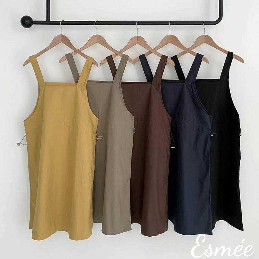 Clothing Esmée | Korean Cotton Sleeveless One Piece With Elasticated Waistband