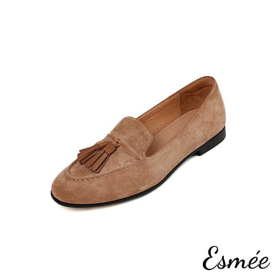 Shoes Esmée | Suede Loafers With Leather Tassels