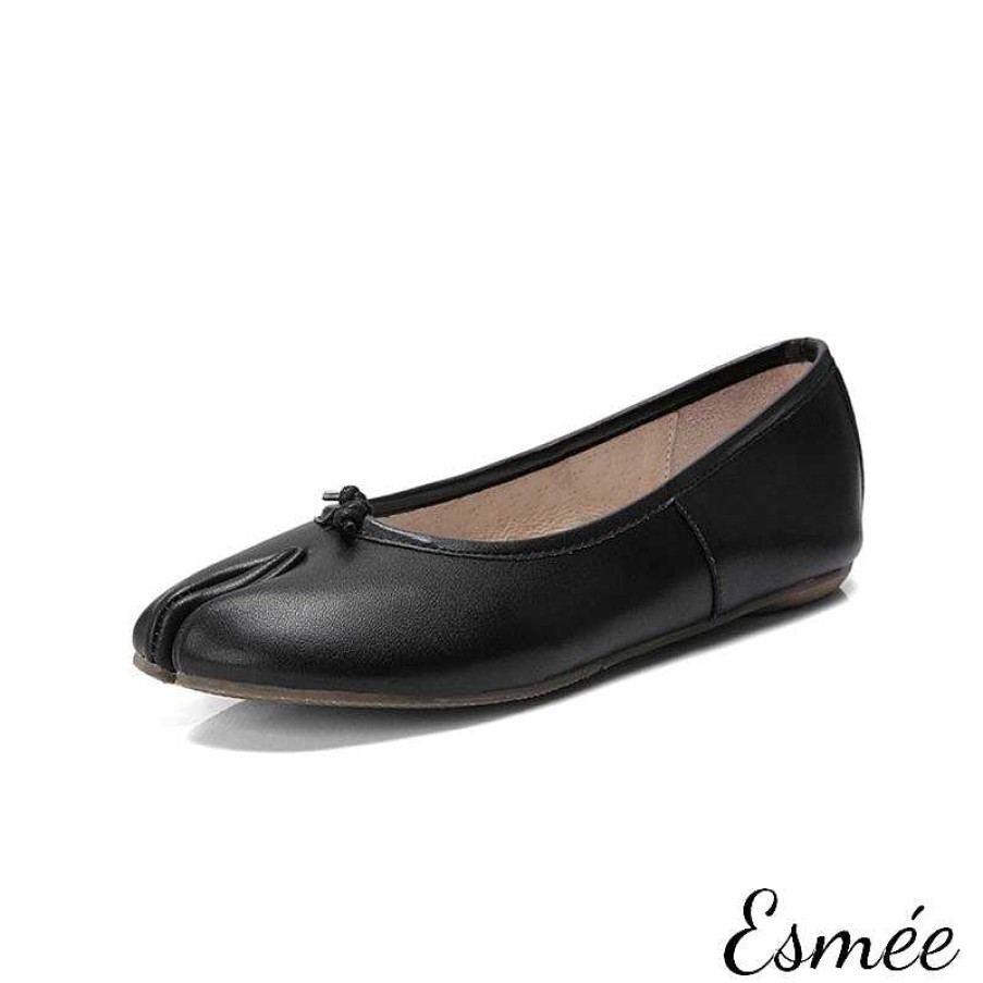 Shoes Esmée | Leather Cloven Flats