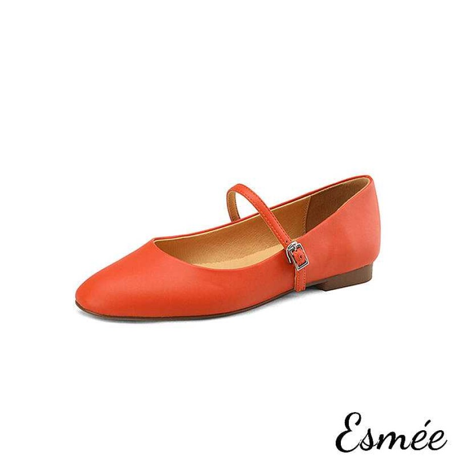 Shoes Esmée | Leather Round Toe Maryjanes