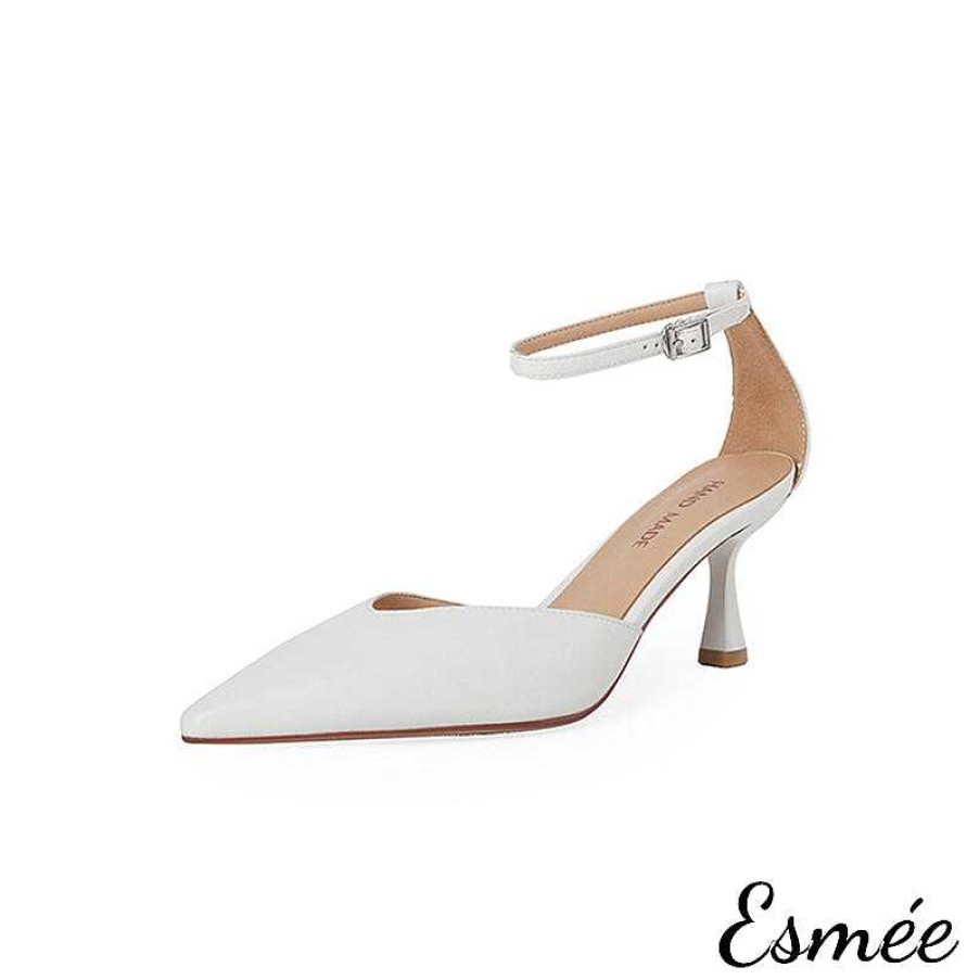 Shoes Esmée | Leather High Heel Sandals With Ankle Straps