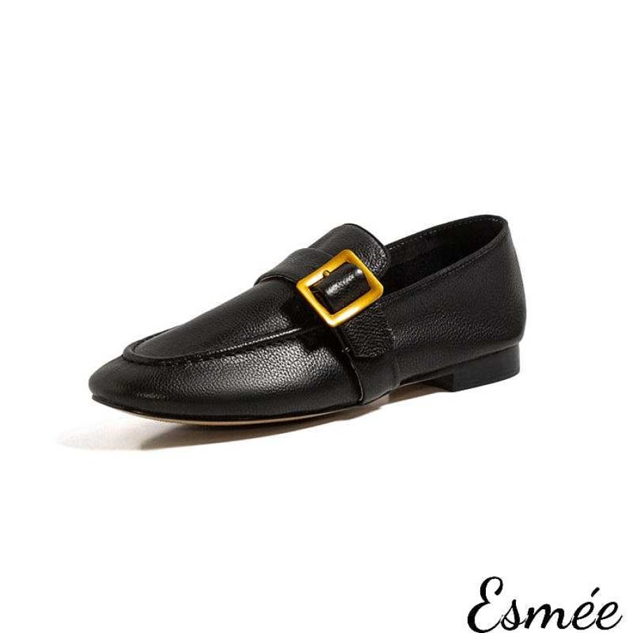 Shoes Esmée | Leather Loafers With Buckle