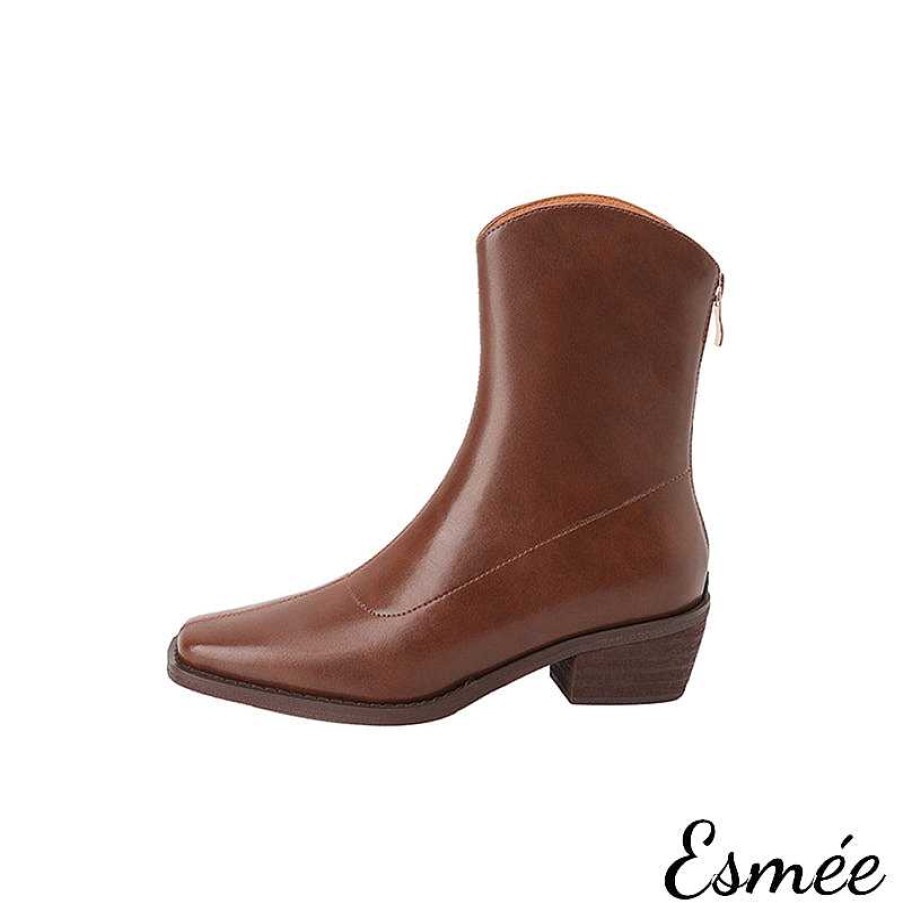 Shoes Esmée | Leather Riding Boots With Heels