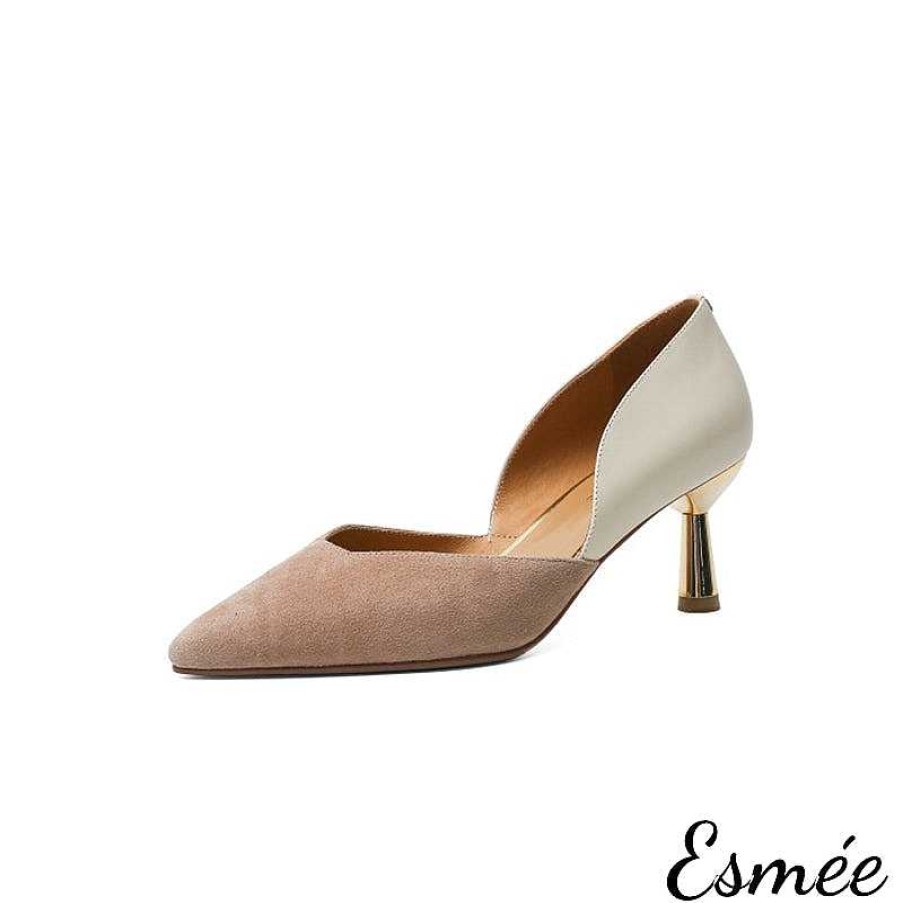 Shoes Esmée | Suede Dual Color High Heels