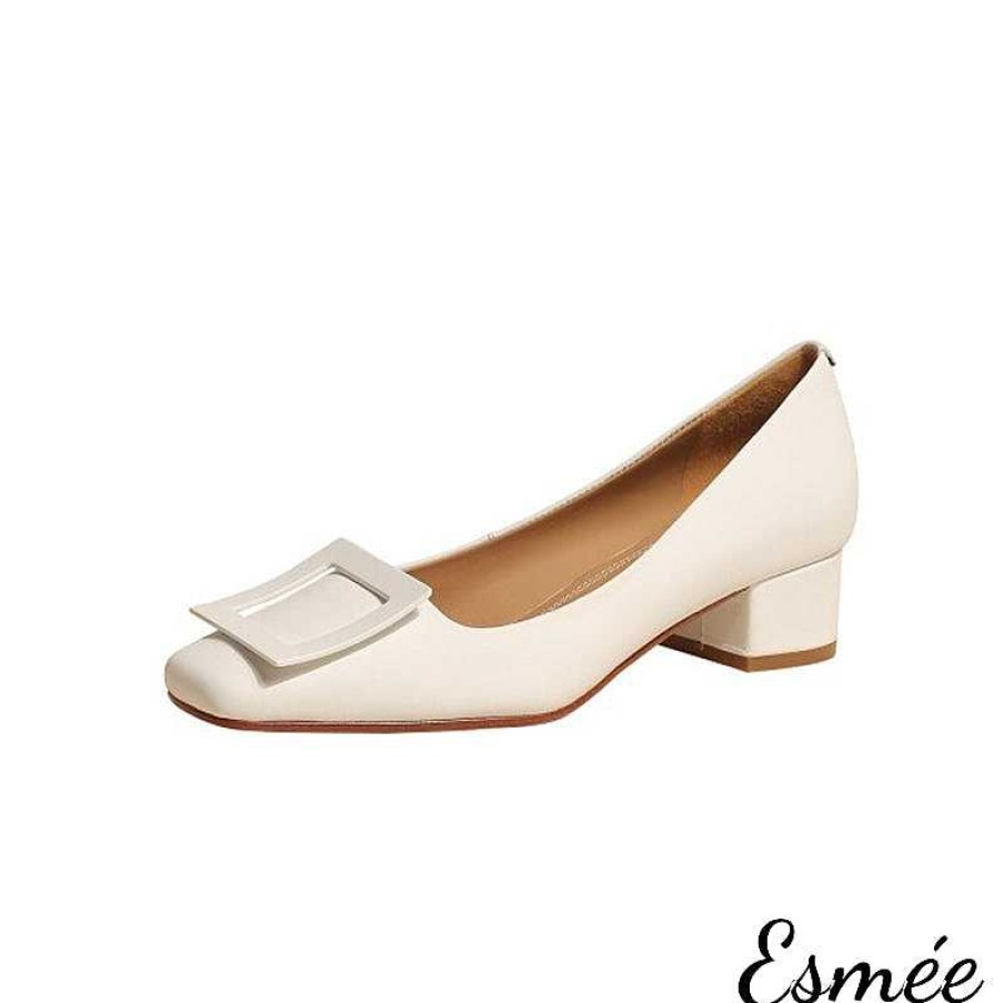 Shoes Esmée | Leather High Heels With Buckle Design