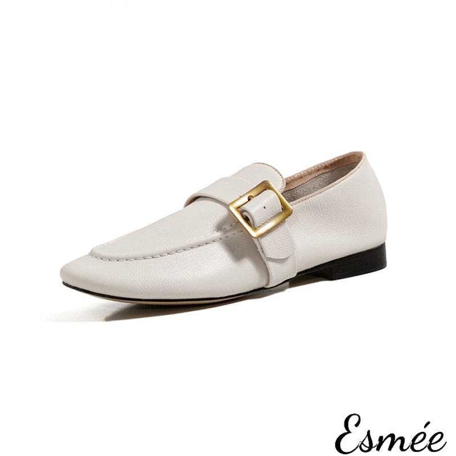 Shoes Esmée | Leather Loafers With Buckle