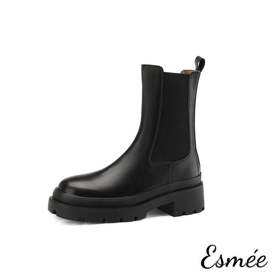 Shoes Esmée | Leather Mid Chelsea Boots