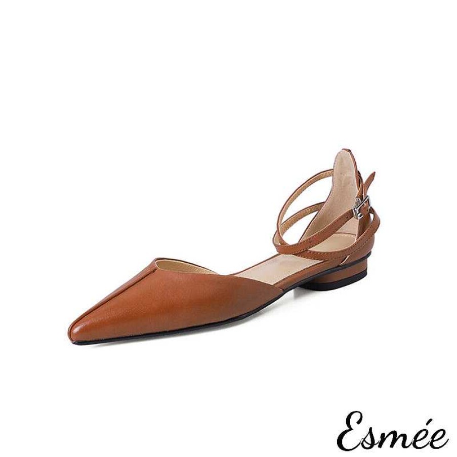 Shoes Esmée | Leather Sandals With Double Ankle Straps