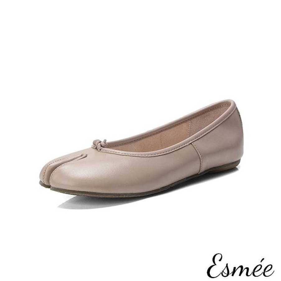 Shoes Esmée | Leather Cloven Flats