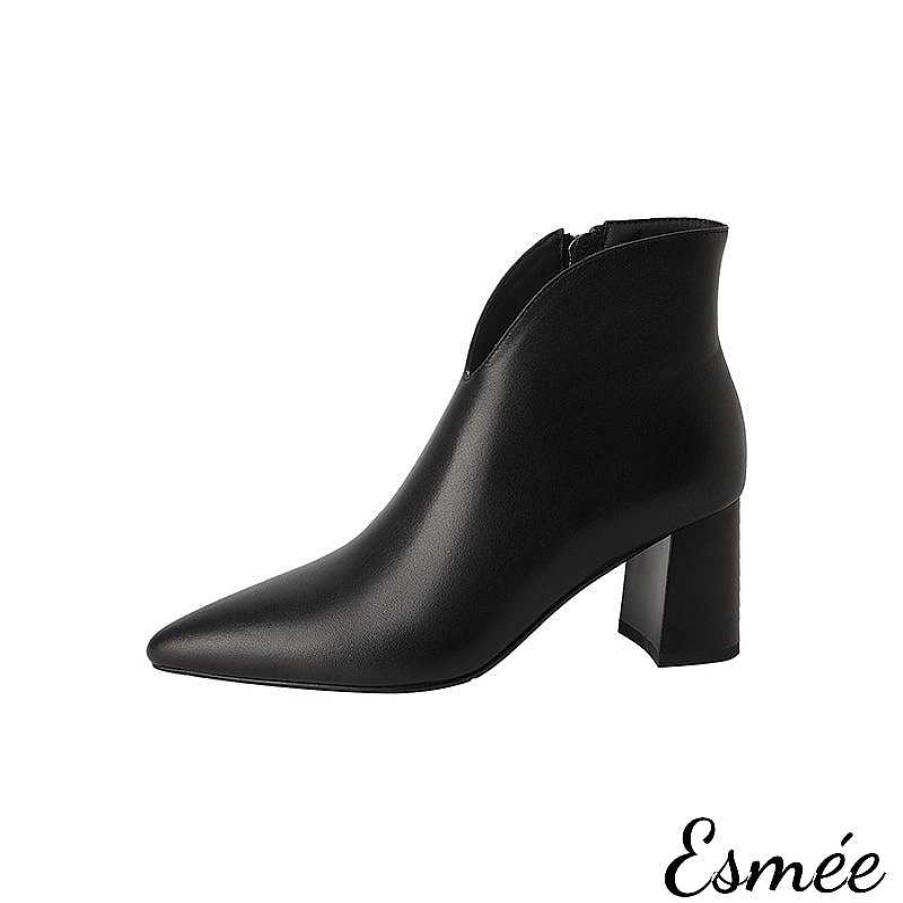 Shoes Esmée | High Heel Ankle Boots With V-Cut Design