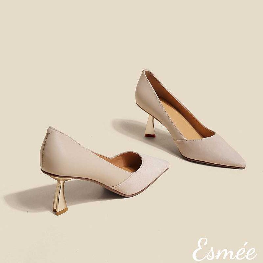 Shoes Esmée | Leather Suede High Heels