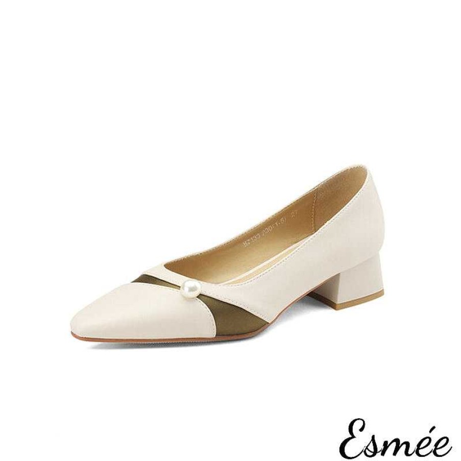 Shoes Esmée | Leather High Heels With Special Cut Out Design