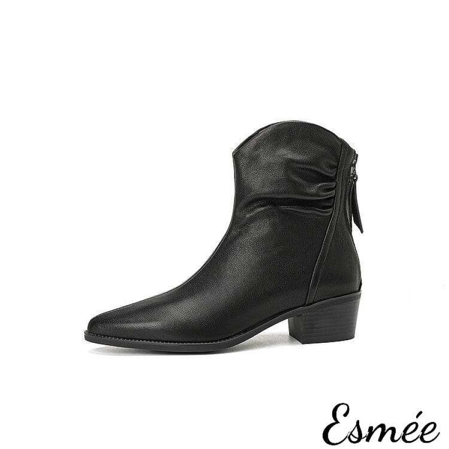 Shoes Esmée | Leather Riding Boots With Vassel Zippers