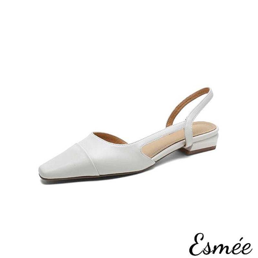 Shoes Esmée | Leather Flat D'Orsay Slingback