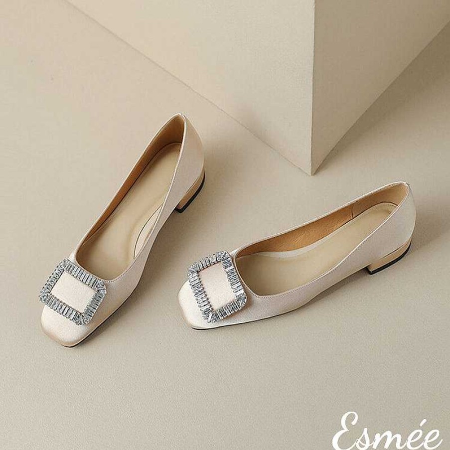 Shoes Esmée | Silk Heels With Diamond Buckle