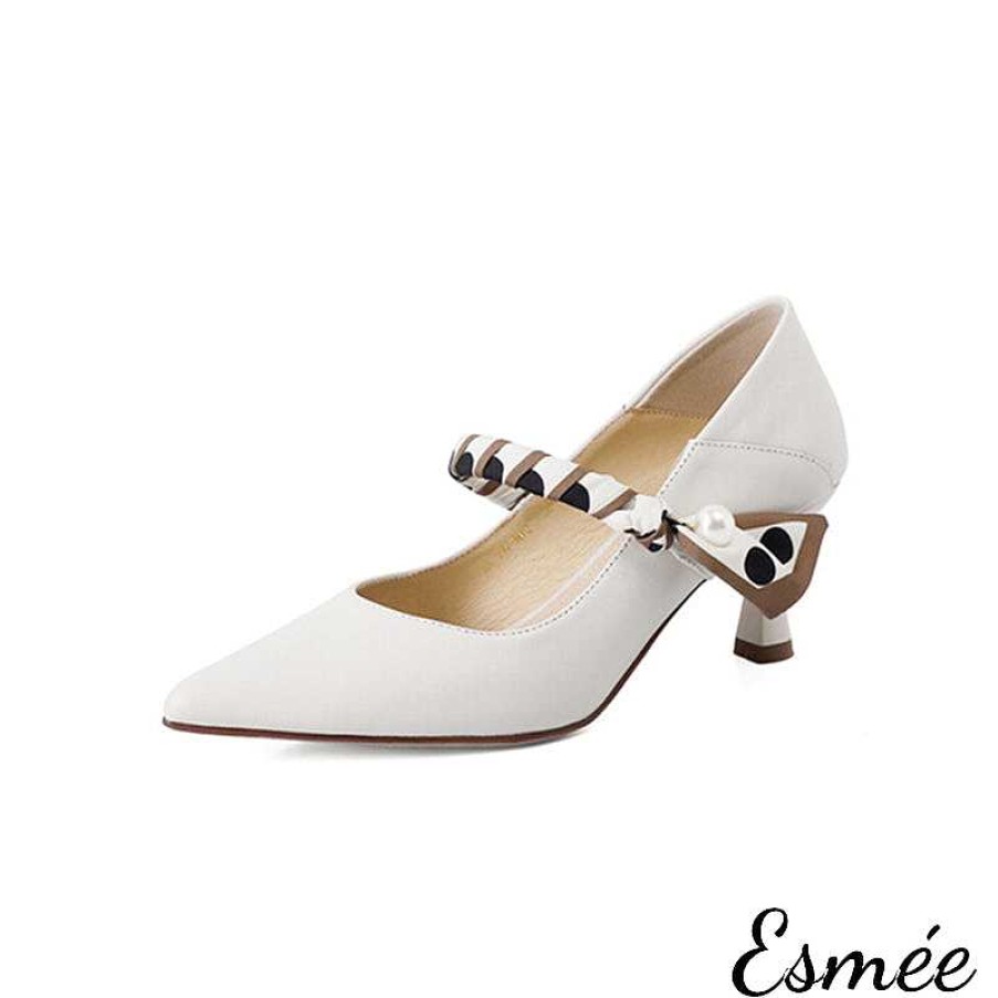 Shoes Esmée | Leather High Heels With Special Design Straps