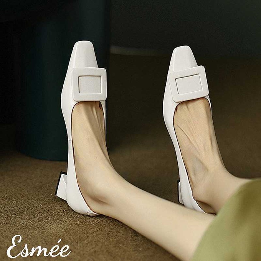 Shoes Esmée | Leather High Heels With Buckle Design