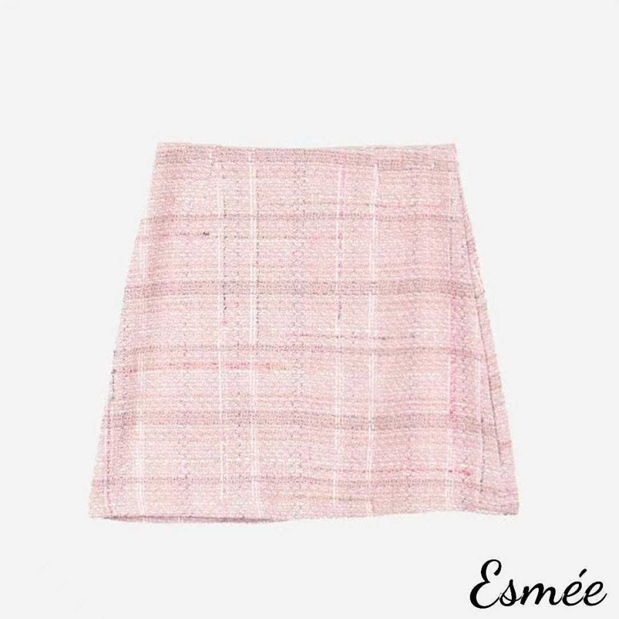 Clothing Esmée | Korean Tweed Fabrics A Line Skirt