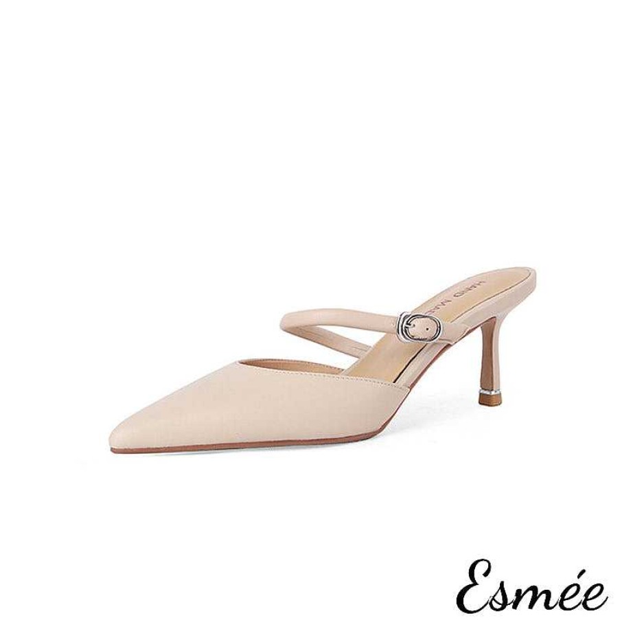 Shoes Esmée | Leather High Heel Mules