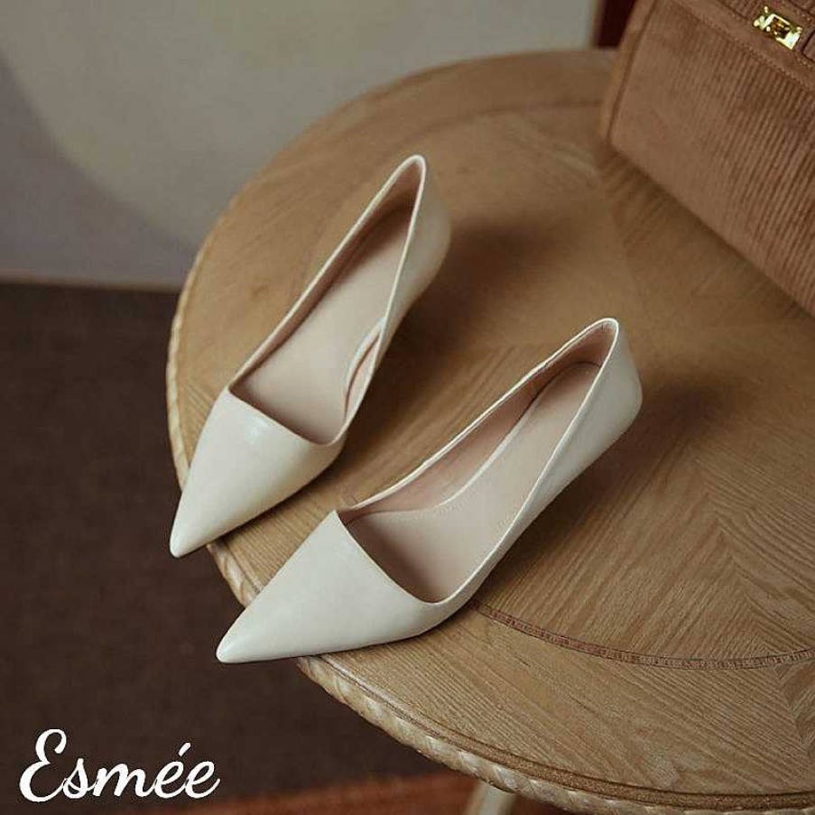 Shoes Esmée | Leather High Heels With Special Cutting