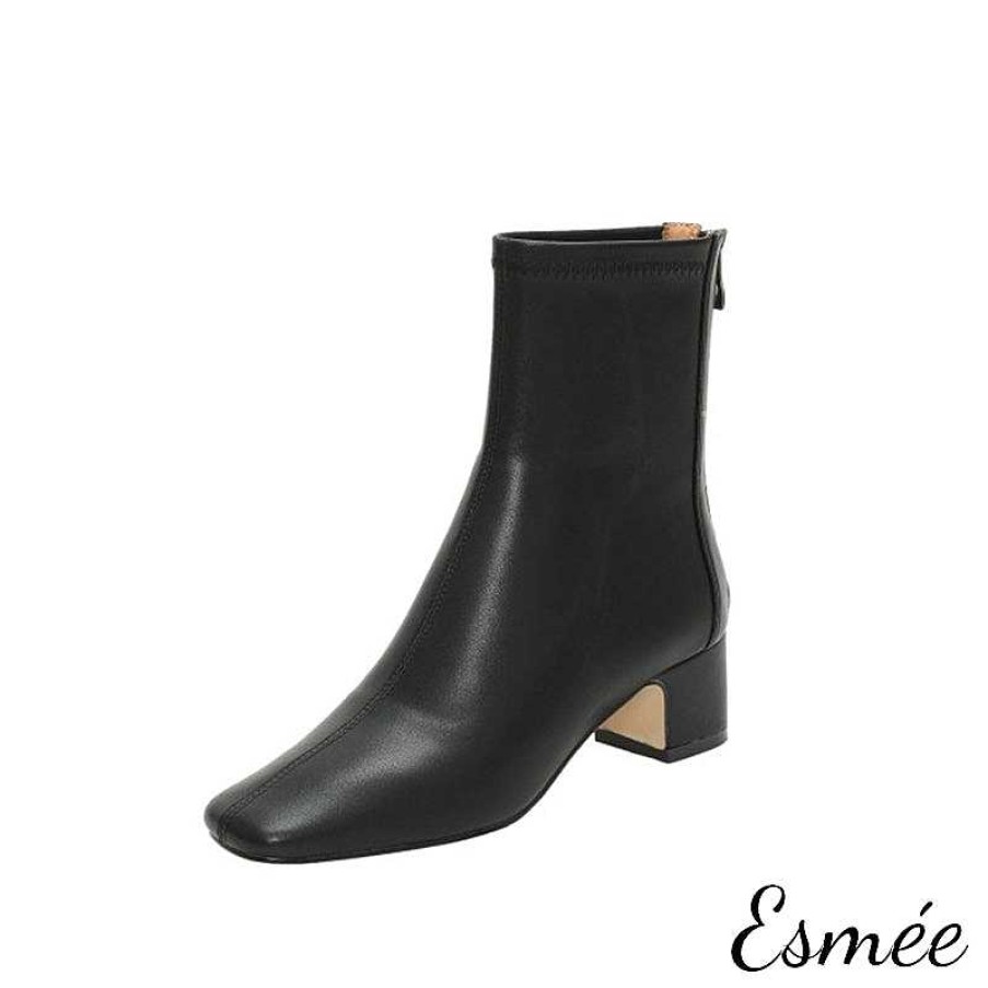 Shoes Esmée | Leather Boots With Block Heels