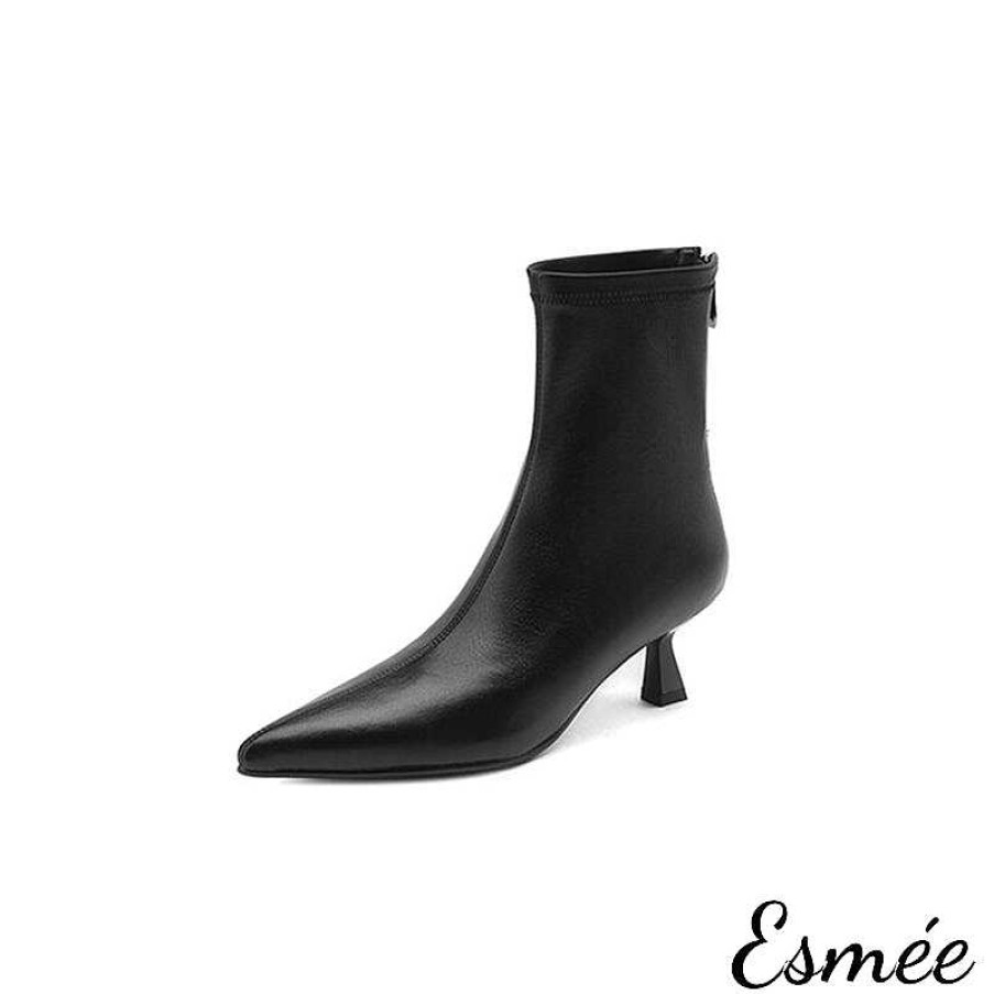 Shoes Esmée | Leather Ankle Boots With Stiletto