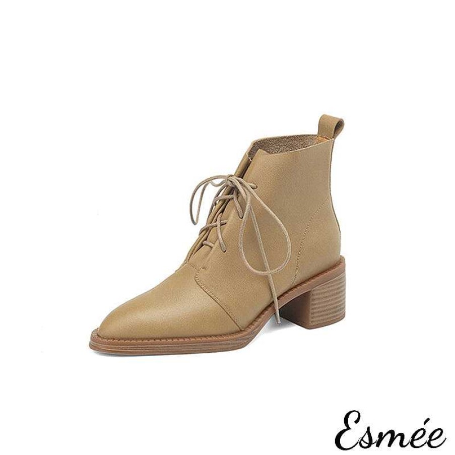 Shoes Esmée | Leather Pointy Toe Marten Boots