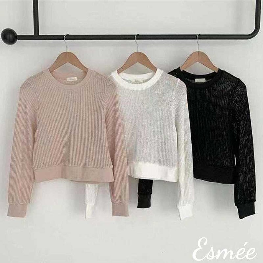 Clothing Esmée | Korean Cotton Knit Sweater