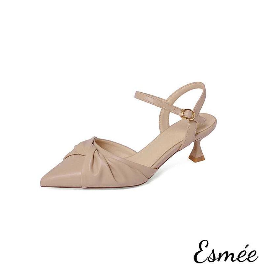 Shoes Esmée | Leather High Heel Sandals With Special Design