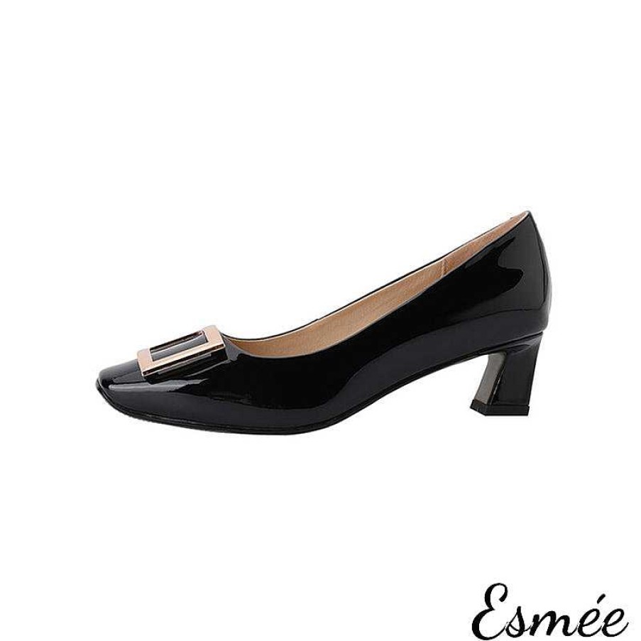 Shoes Esmée | Patent Leather High Heels With Metal Buckle