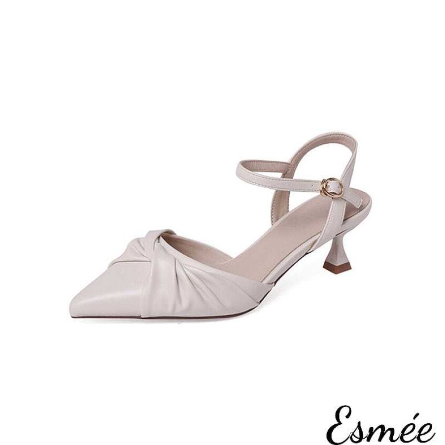 Shoes Esmée | Leather High Heel Sandals With Special Design