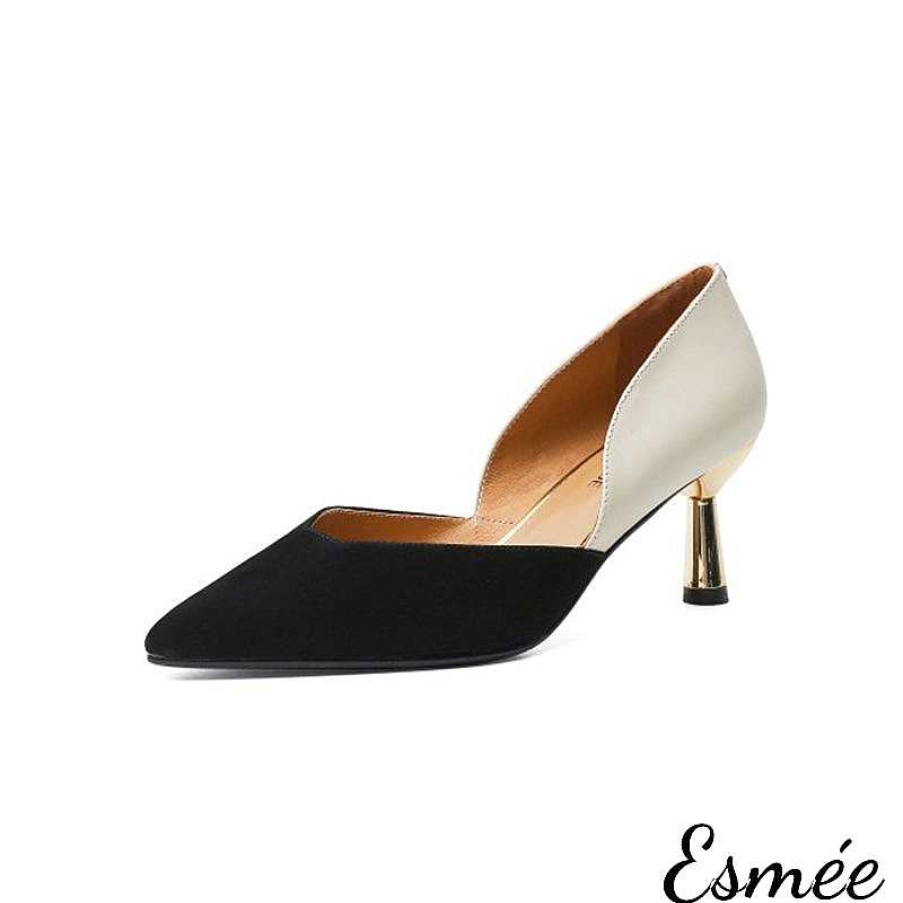 Shoes Esmée | Suede Dual Color High Heels