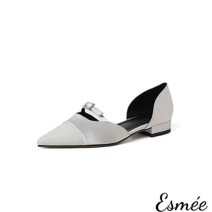 Shoes Esmée | Silk D'Orsay Shoes With Buckle Straps Design