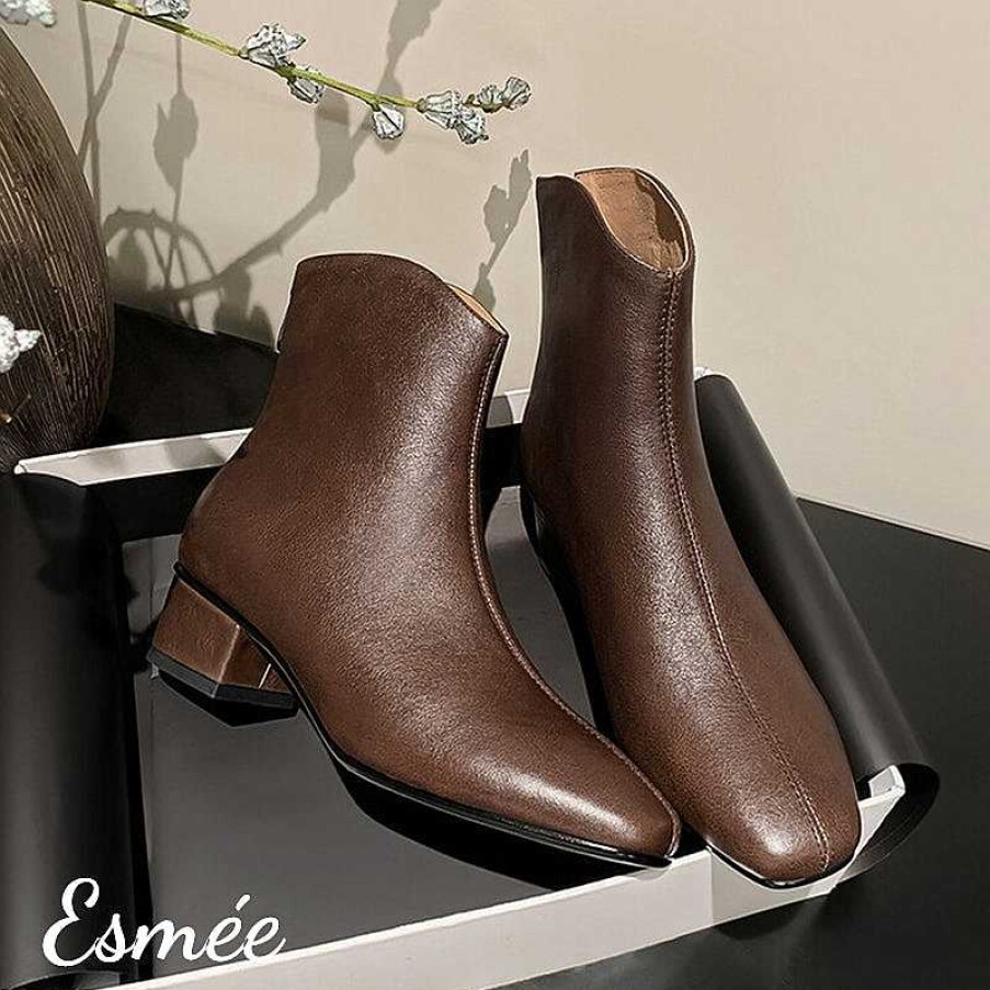 Shoes Esmée | Leather Ankle Riding Boots