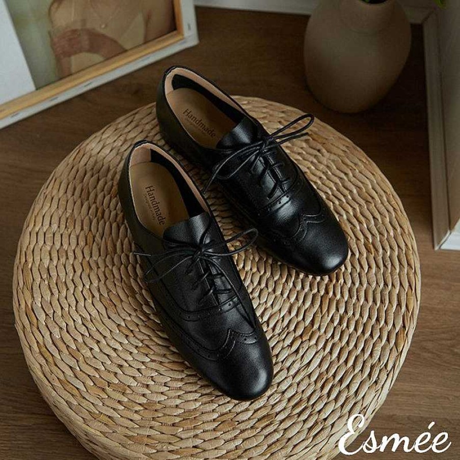 Shoes Esmée | Leather Brogue Oxford Shoes