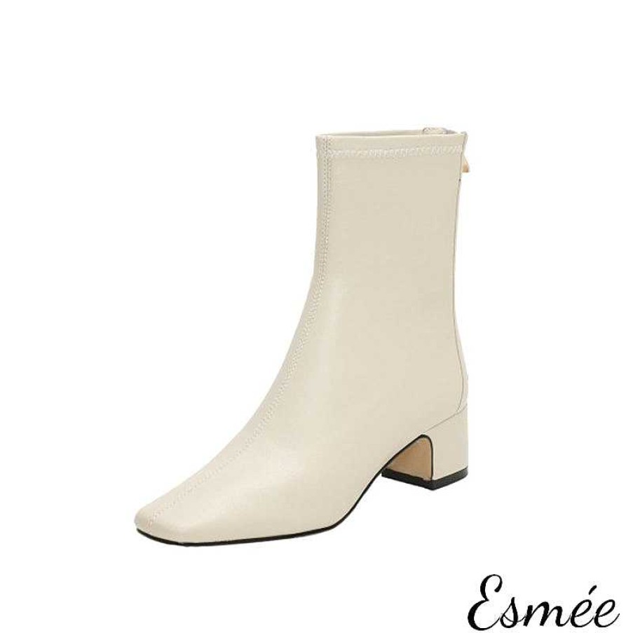 Shoes Esmée | Leather Boots With Block Heels