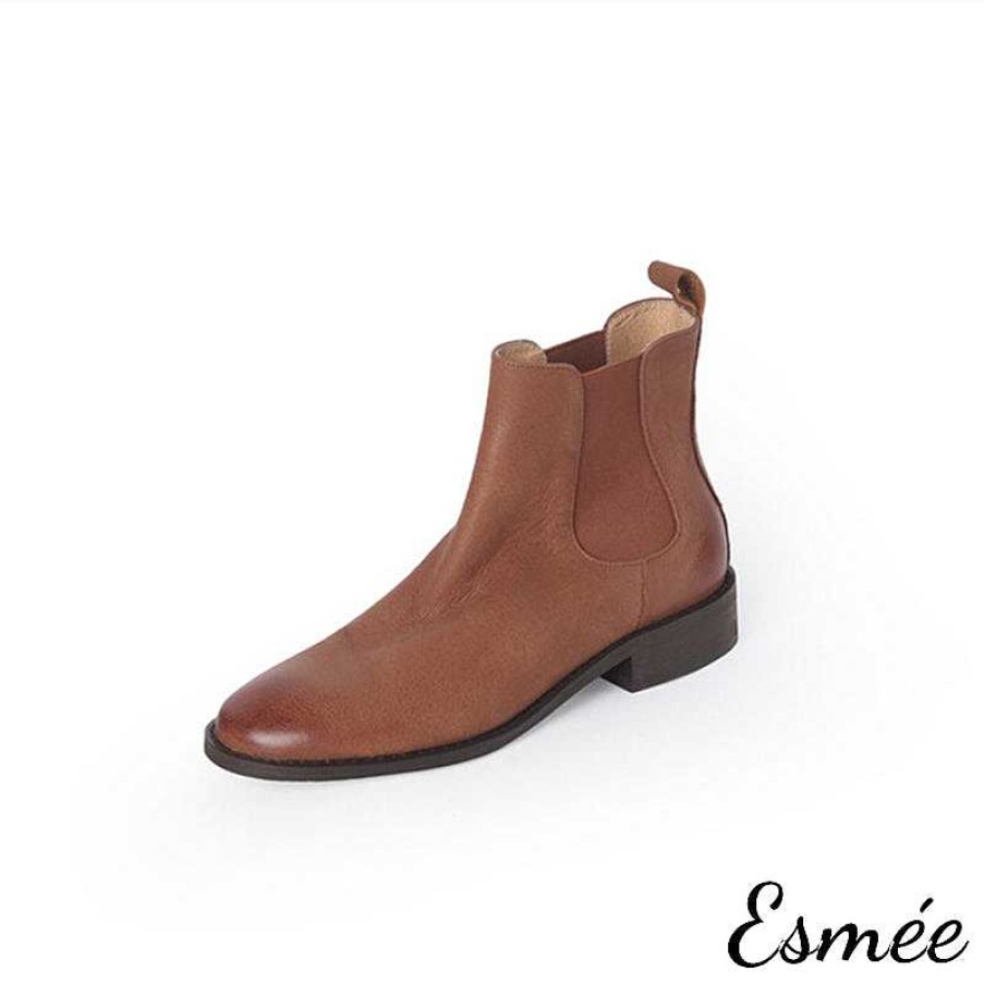 Shoes Esmée | Leather Chelsea Boots With Vintage Design