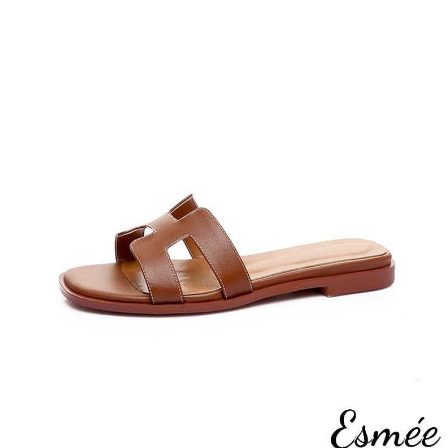 Shoes Esmée | Leather Flat Sandals