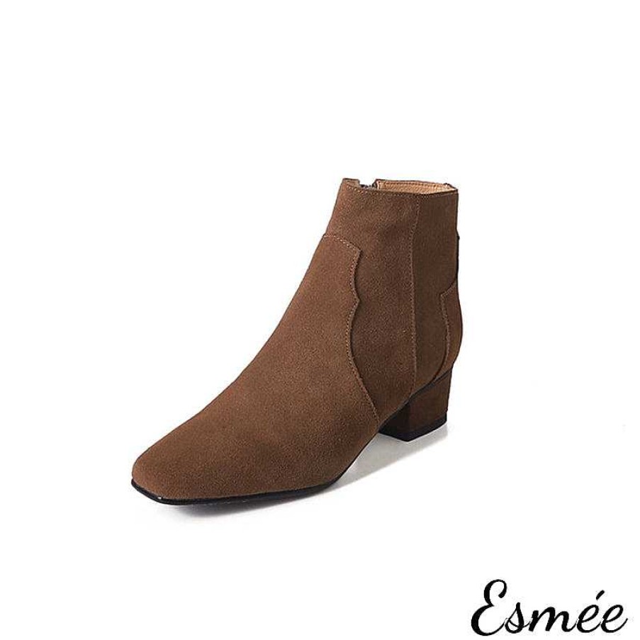 Shoes Esmée | Suede High Heel Ankle Boots